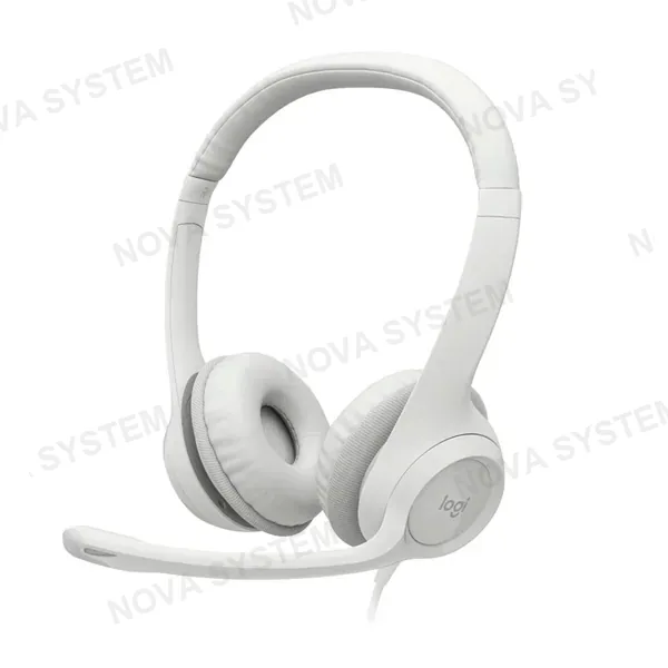 LOGITECH LOGITECH H390 Audífonos USB con micrófono, Blanco, 981-001285