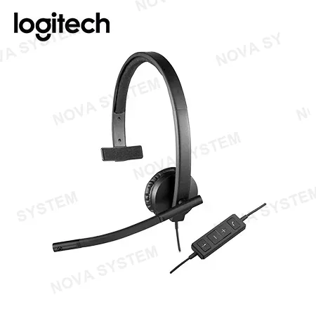 LOGITECH LOGITECH H570E B2B Audífono Mono USB con Micrófono Negro 981-000570