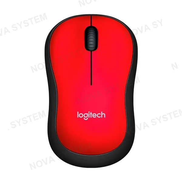 LOGITECH LOGITECH M185 Mouse inalámbrico compacto Rojo, USB 2.4GHz, 1000dpi, 910-003635