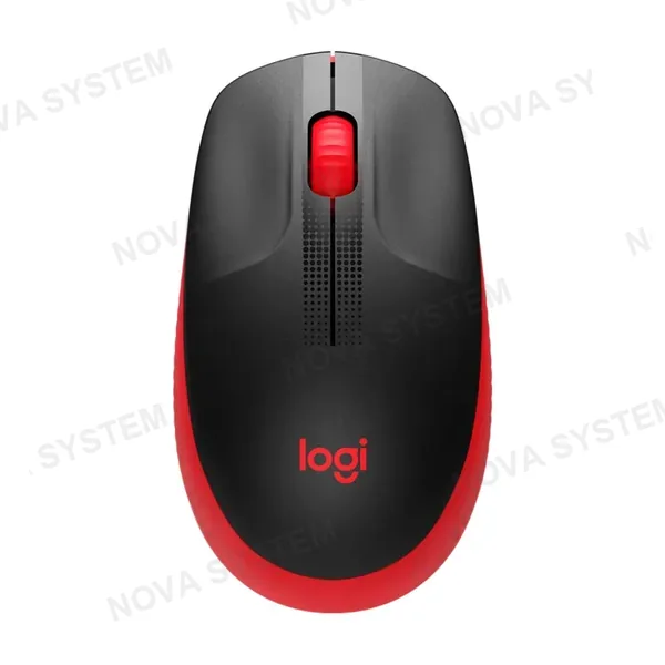 LOGITECH LOGITECH M190 Mouse inalámbrico Negro con Rojo, USB, 1000 dpi, 910-005904