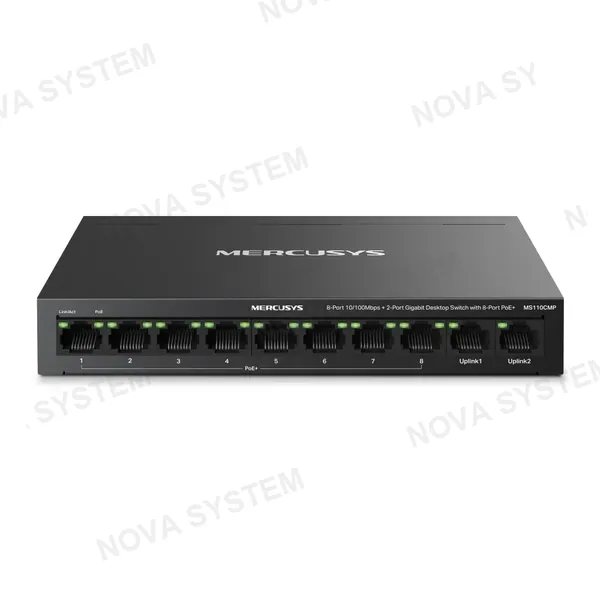 MERCUSYS MERCUSYS MS110CMP Switch Gigabit 8 Puertos Fast con 2 Puertos POE+