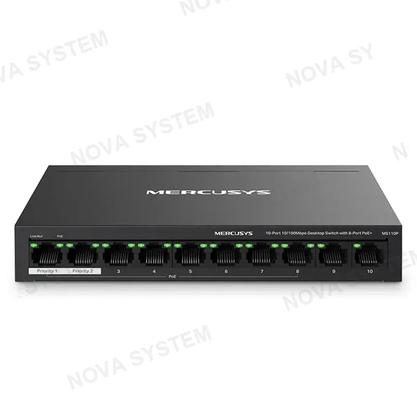 MERCUSYS MERCUSYS MS110P Switch 10 Puertos RJ45 100Mbps 8P PoE