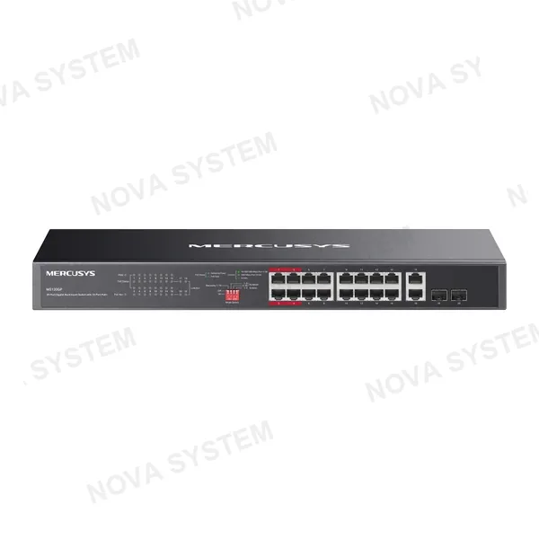 MERCUSYS MERCUSYS MS120GP Switch Gigabit Para Montaje en Rack de 20 Puertos Con 16 Puertos PoE+