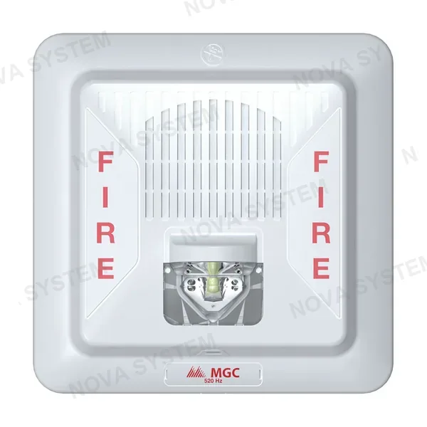 MIRCOM MIRCOM FHS-400C-WW Sirena con luz estrobo 24v montaje en techo blanco