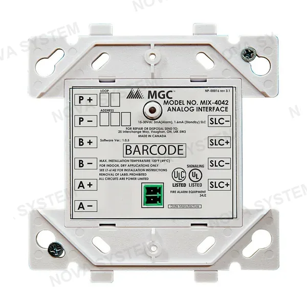 MIRCOM MIRCOM MIX-4042 Módulo de zona para serie FX400
