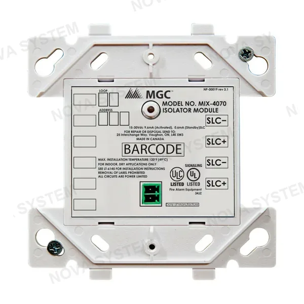 MIRCOM MIRCOM MIX-4070 Módulo Aislador de Fallas serie FX400