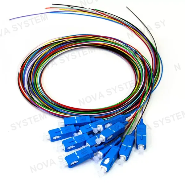 MMC MULTIMEDIA CONNECT MMC PIGSC2OS2B12 (12-Pack) Pigtail de Fibra Optica Monomodo SC UPC OS2 LSZH 12 colores 2m