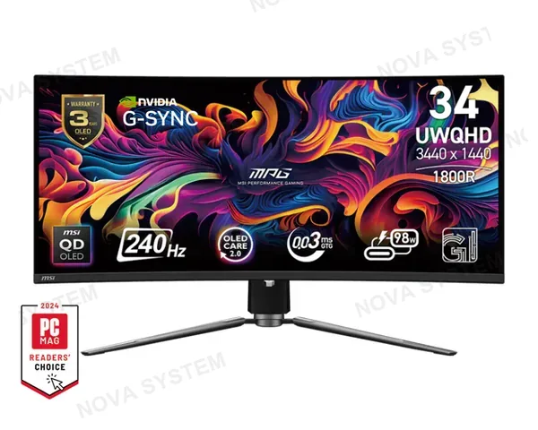 MSI MSI MPG-341CQPX-QD-OLED Monitor 34" Gaming QD-OLED 240Hz