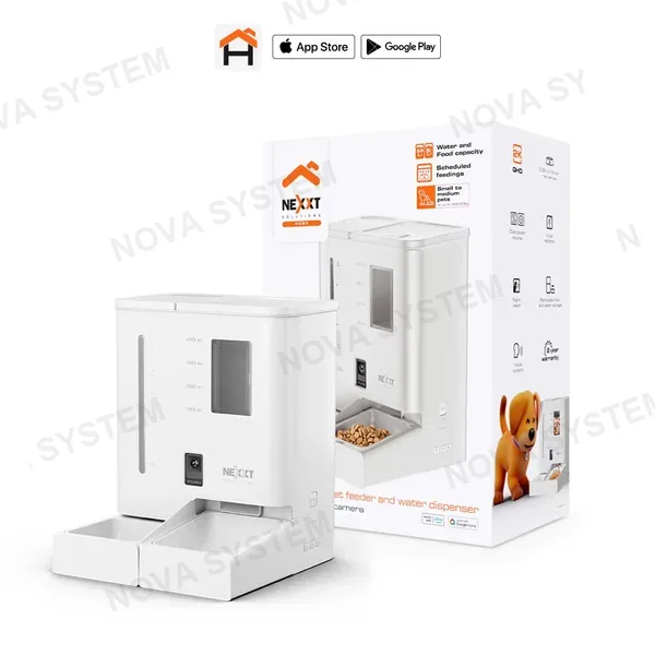 NEXXT SOLUTIONS NEXXT SOLUTIONS NHA-P710 Dispensador Inteligente de Alimento y Agua para Mascotas con Cámara 2K