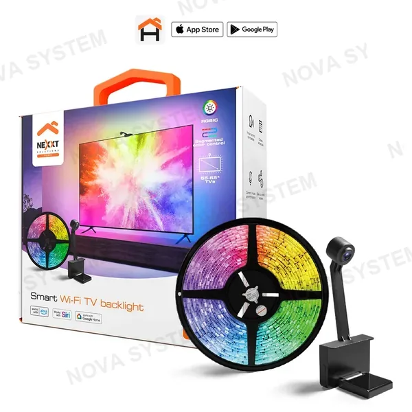 NEXXT SOLUTIONS NEXXT SOLUTIONS NHB-S615 Tira Led Inteligente RGBIC y Cámara Para Tv 55-65