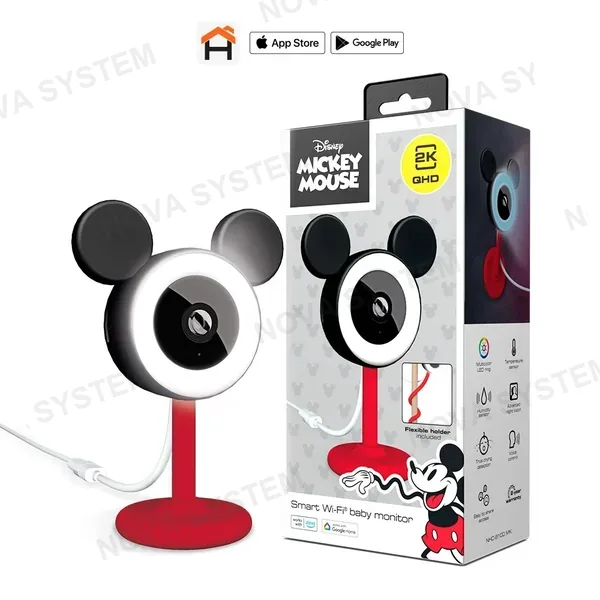 NEXXT SOLUTIONS NEXXT SOLUTIONS NHC-B100 MK Monitor Mickey Mouse Inteligente Wi-Fi para Bebé 2K