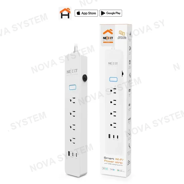 NEXXT SOLUTIONS NEXXT SOLUTIONS NHP-E710 Supresor de Picos Wifi Inteligente 4 Tomas + USB-A y USB-C