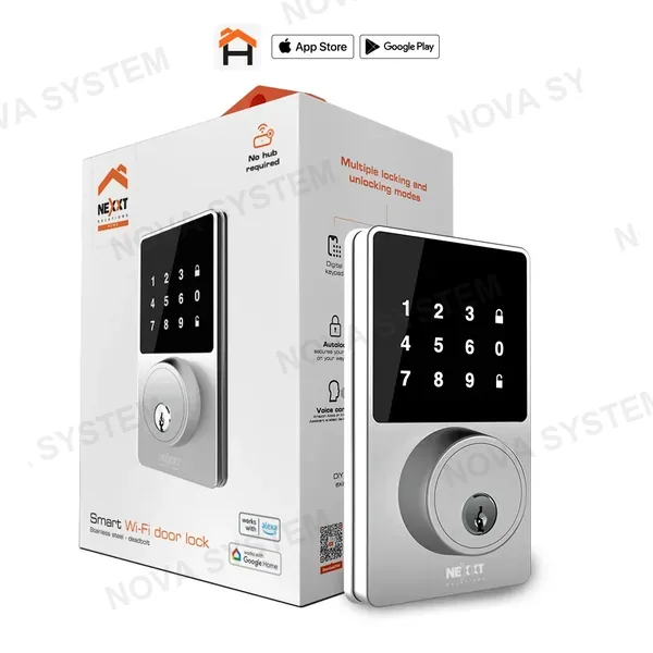 NEXXT SOLUTIONS NEXXT SOLUTIONS NHS-D100 (CAJA ABIERTA 9/10) Cerradura Inteligente WIFI Contraseña y Llave Alexa