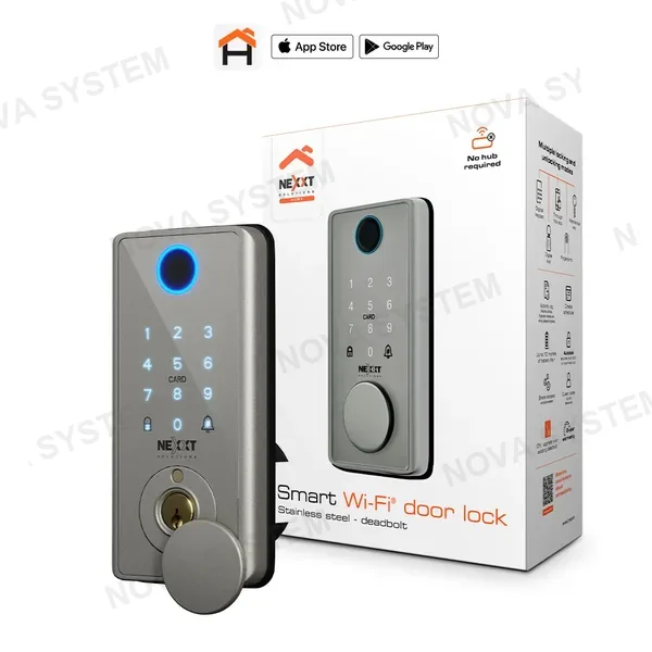 NEXXT SOLUTIONS NEXXT SOLUTIONS NHS-D150 ST Cerradura Inteligente Wifi Gris Huella y Contraseña