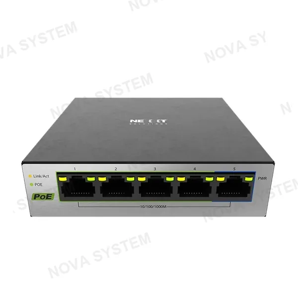 NEXXT SOLUTIONS NEXXT SOLUTIONS NSW-V501P Switch 5 Puertos con 4 Puertos PoE+ Gigabit