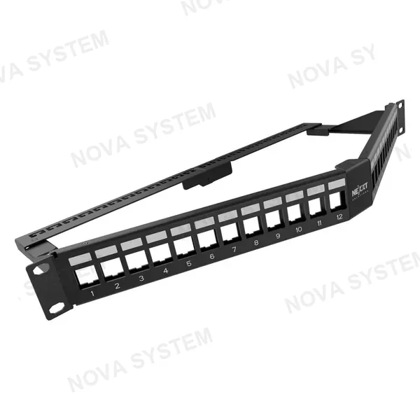 NEXXT SOLUTIONS NEXXT SOLUTIONS PCGPSMO1U24ANBK Patch Panel Angular Cat6 - Cat6A