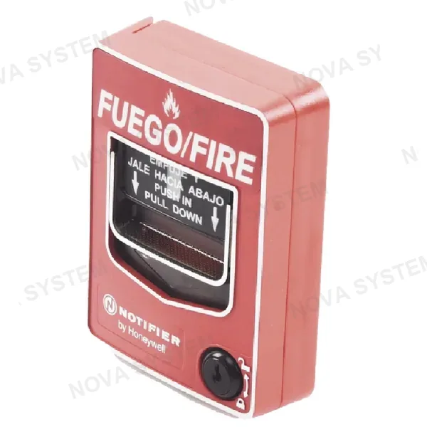 NOTIFIER NOTIFIER NBG-12LXSP Estación manual direccionable doble acción con llave