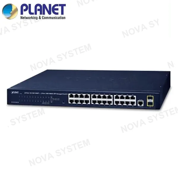 PLANET PLANET GS-4210-24T2S - Switch Administrable Rackeable de 24 puertos 10/100 / 1000T + 2 puertos SFP