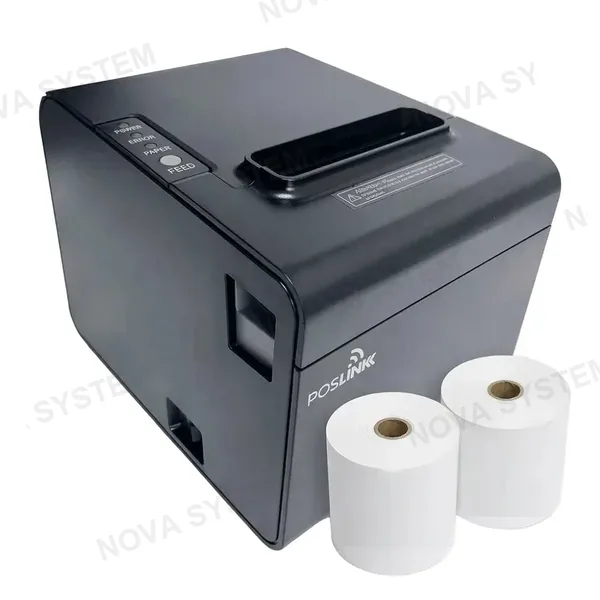 POS LINK POS LINK 80250 Impresora Térmica de Ticket 80mm, Cortador Automático, 250mm/seg, USB, RS232, LAN. Incluye 2 Contómetros
