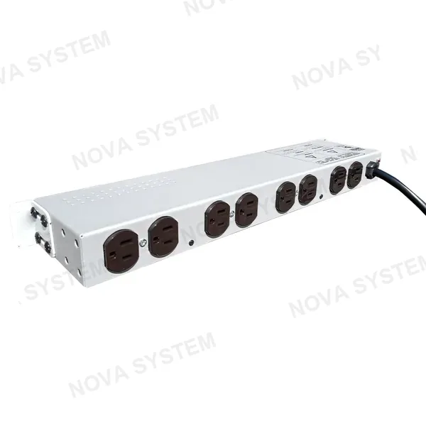 QUEST QUEST MH-4713-G Multitoma Electrica Horizontal 10 tomas NEMA5-15R 125V/250V 15A