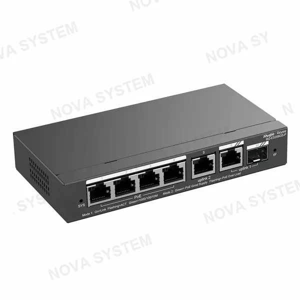 RUIJIE RUIJIE REYEE RG-ES206GS-P Switch 6 Puertos Gigabit con 4P PoE 1SFP Cloud