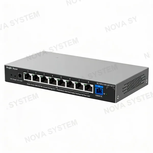 RUIJIE RUIJIE REYEE RG-NBF2100S-8GT1SC-P Switch PoE 8 Puertos Gigabit + 1 SC L2 Cloud