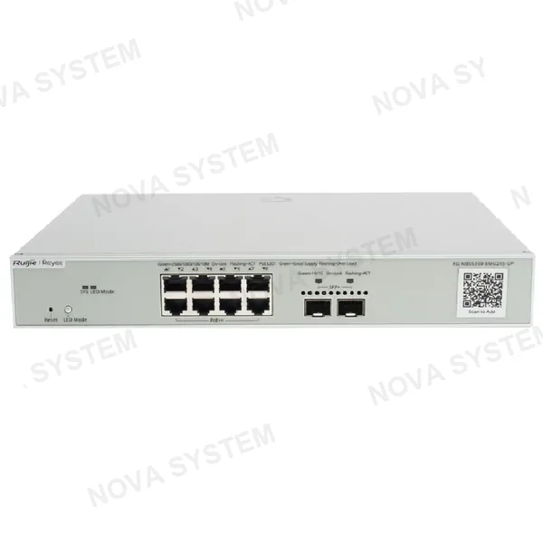RUIJIE RUIJIE REYEE RG-NBS5300-8MG2XS-UP Switch MultiGigabit 8 Puertos PoE++ 2SFP+ Cloud L3