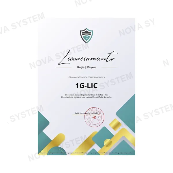 RUIJIE RUIJIE REYEE RG-WALL 1600-Z5100-S-LIS-E-1Y Licencia Firewall Empresarial de Alto Rendicimiento Anual