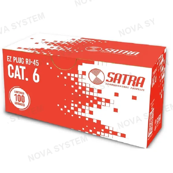 SATRA SATRA 0102040002 Conector EZ Plug RJ45 Cat6 Caja de 100 unidades