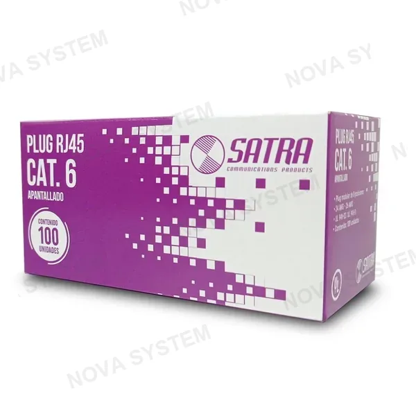 SATRA SATRA 0102040003 Conector Plug RJ45 Cat6 Apantallado Caja de 100 Unidades