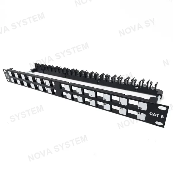 SATRA SATRA 0103082401 Patch Panel Cat6A 24 Puertos Descargado para Jack Angular