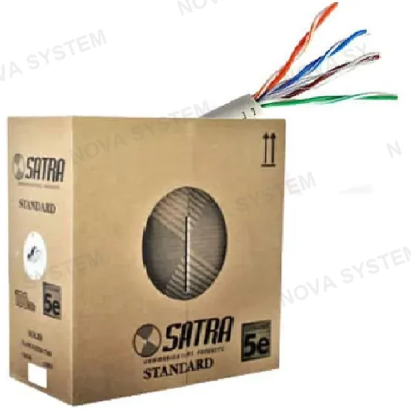 SATRA SATRA 0201013006 Cable de Red UTP Cat5e 24AWG Cobre Sólido UL Gris 305m