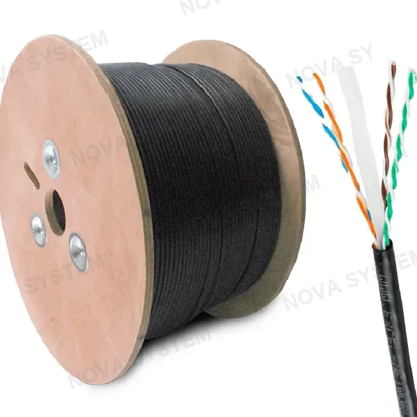 SATRA SATRA 0202043010 Cable de Red U/UTP PE Cat6 Cobre Solido 23AWG Exterior Negro 305m