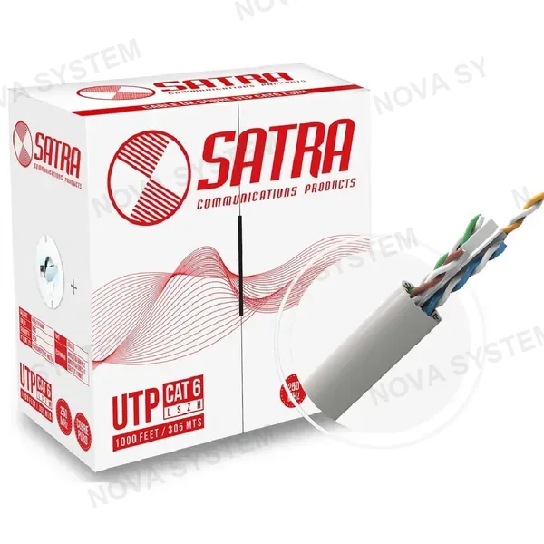 SATRA SATRA 0212021111 Cable de Red UTP Cat6 Cobre 24AWG LSZH-1 Gris 305m