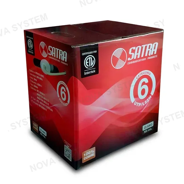 SATRA SATRA 0212022111 Cable UTP Cat6 Cobre 23AWG LSZH Gris 305m