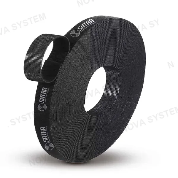 SATRA SATRA 1703011005 Easycut Cinta Adhesiva Dos Caras tipo velcro 3/8" 10mmx5m de Largo Negro