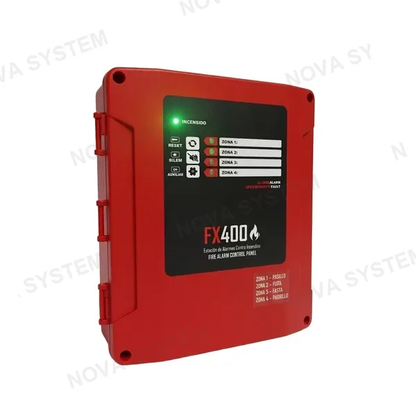 SHOCTIX SHOCTIX ST-FX400 Panel de Alarma contra Incendio Convencional 4 Zonas 12V 2-4Hilos
