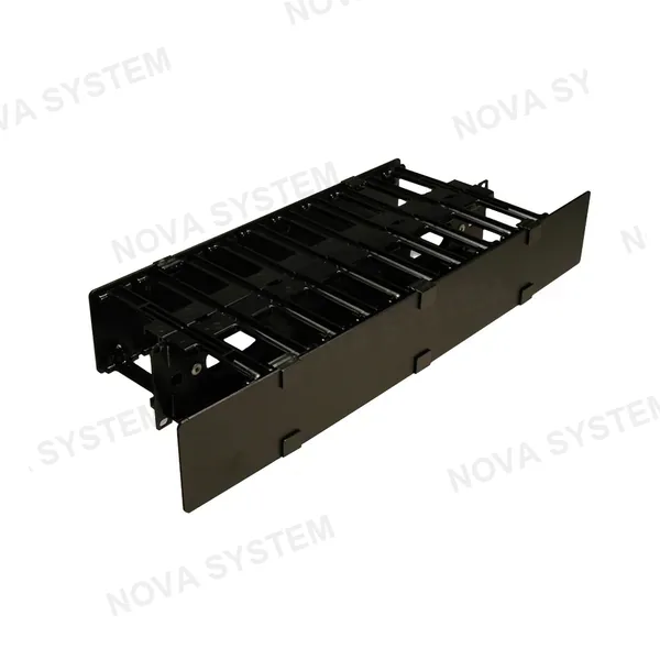 SIEMON SIEMON HCM-4-2U-D Organizador de Cable, Horizontal Frontal, Posterior 2 RU Ductos de 4".
