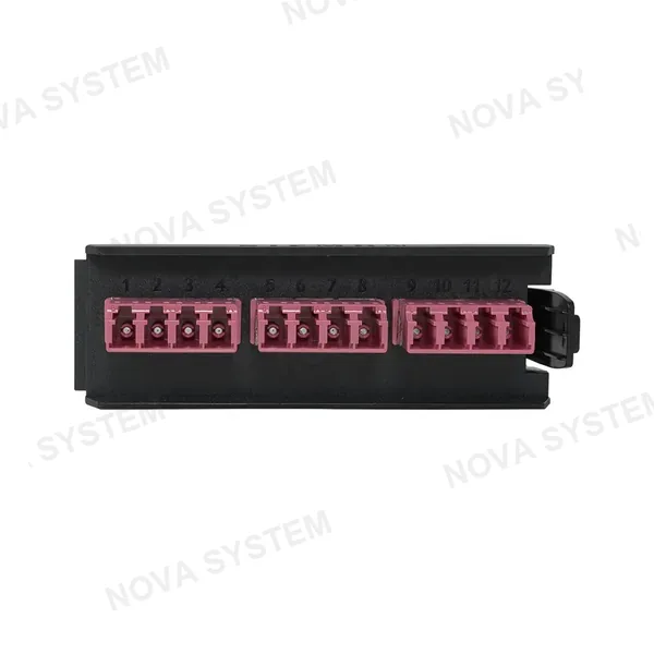 SIEMON SIEMON LVA12-LCE-BC-A Placa Adaptador FO, LightVerse, 12 Acopladores LC OM4, color Violeta.