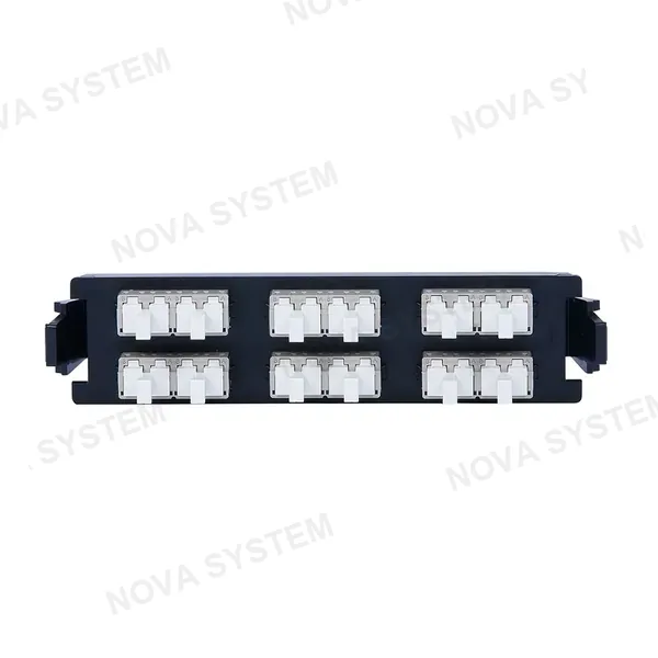 SIEMON SIEMON RIC-F-LC24-01C Panel FO, con 24 Acopladores, LC MM SM, Negro LC DUPLEX