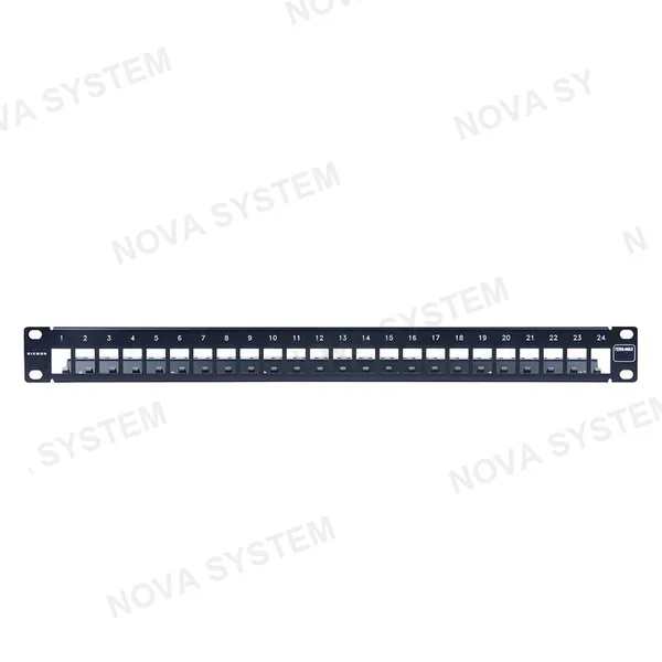 SIEMON SIEMON TM-PNLZ-24-01 Patch Panel, Tera Modular, 24 Puertos Blindado, 1-RU (Para Jacks Cat6A y Cat 7A)