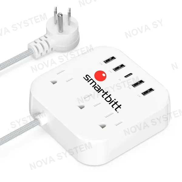 SMARTBITT SMARTBITT SBSS-B3-5U Supresor de Picos 3 Tomas Con 5 Puertos USB