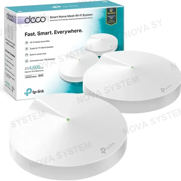 TP-LINK TP-LINK DECO M9 Plus(2-Pack) Router Mesh WiFi5 AC2200 Doble Banda