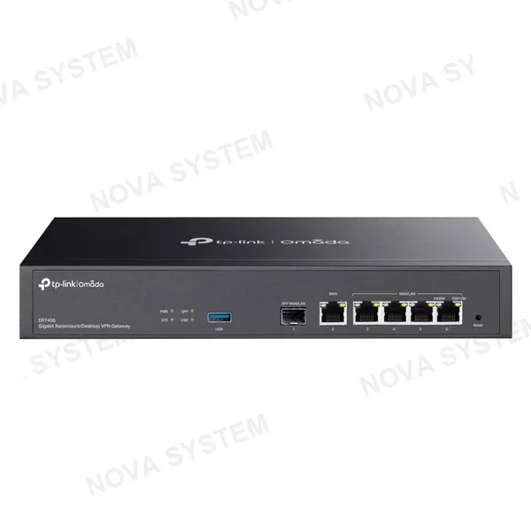 TP-LINK TP-LINK ER7406 Router Puerta de Enlace VPN Gigabit para Montaje en Rack/Escritorio de Omada