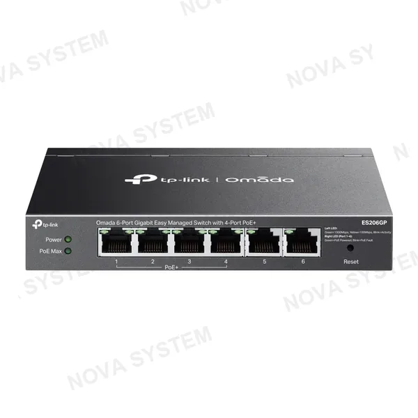 TP-LINK TP-LINK ES206GP Switch 6 Puertos Gigabit Easy con 4 puertos PoE+