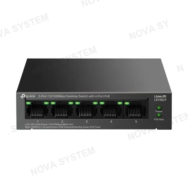 TP-LINK TP-LINK LS105LP Switch 5 Puertos 10/100Mbps con 4P PoE