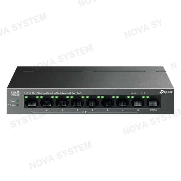 TP-LINK TP-LINK LS109P Switch 9 Puertos 10/100Mbps con 8P PoE+
