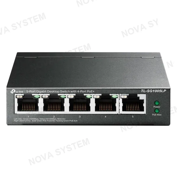 TP-LINK TP-LINK SG1005LP Switch 5 Puertos Gigabit 4P PoE+