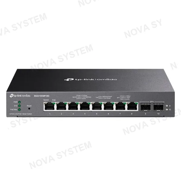 TP-LINK TP-LINK SG2210XMP-M2 Switch Smart Omada 10 Puertos con 8P PoE 2.5G 2SFP 10G