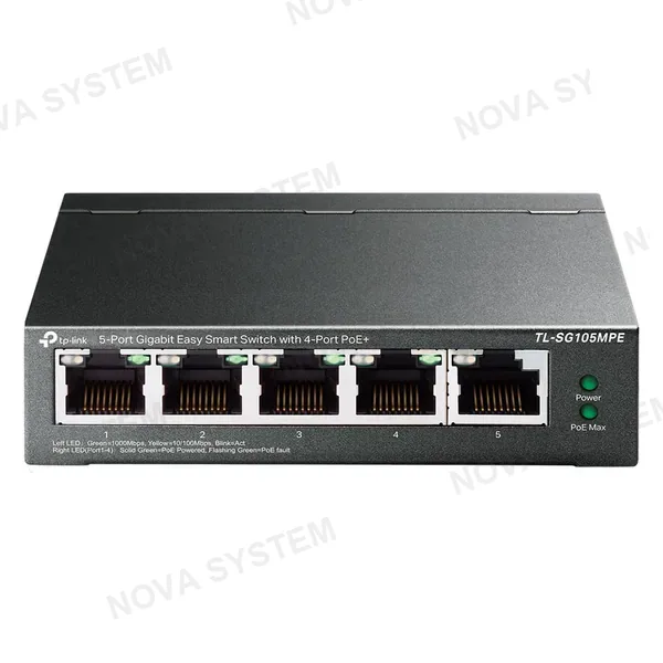 TP-LINK TP-LINK TL-SG105MPE Switch Smart Easy 5 Puertos Gigabit 4P PoE